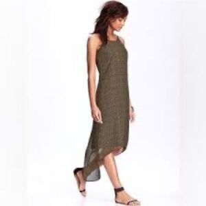 Old Navy Geometric Print Sleeveless High Low Chiffon Dress NEW Size Medium